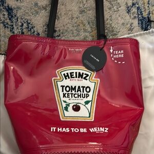 Kate Spade Red Tote Bag with Pop-Art Design